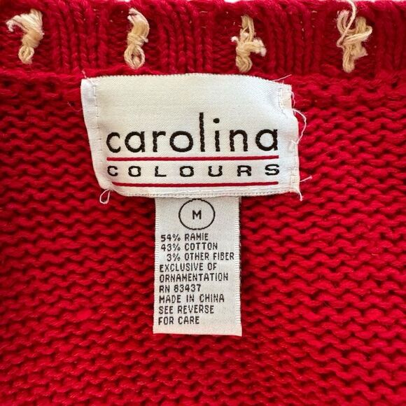 Carolina Colours Women's Christmas Ugly Christmas Sweater Chunky Knit Sz Medium - Picture 5 of 7